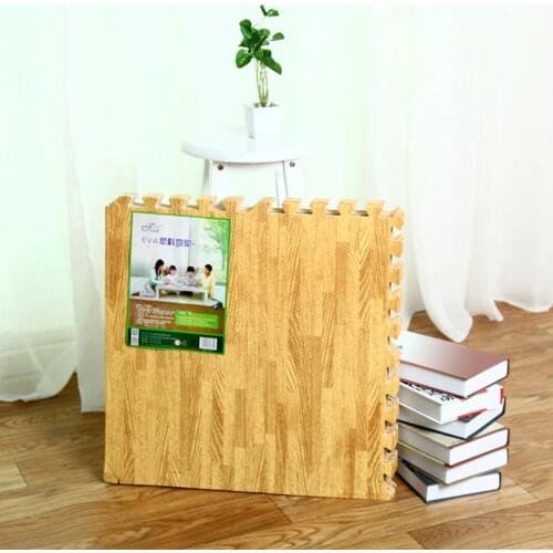 6pcs/set Wood Soft EVA Foam Play Mat Kids Puzzle DIY Toy Floor Carpet Carpet Household Products
