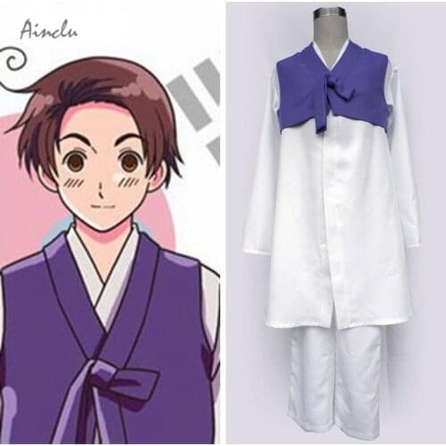Ainclu Customize for adults and kids Free Shipping Axis Powers Hetalia Anime Korea Kids Halloween Cosplay Costume