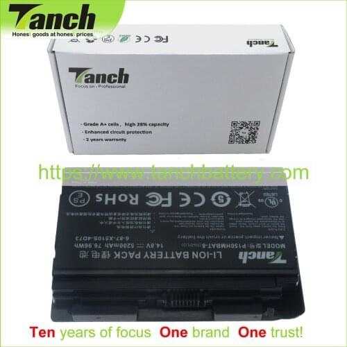 Tanch Laptop Battery for CLEVO X510 6-87-X510S-4D72 6-87-X510S-4J72 6-87-X510S-4D7 4 6-87-X510S-4J73 14.8V 8 cell
