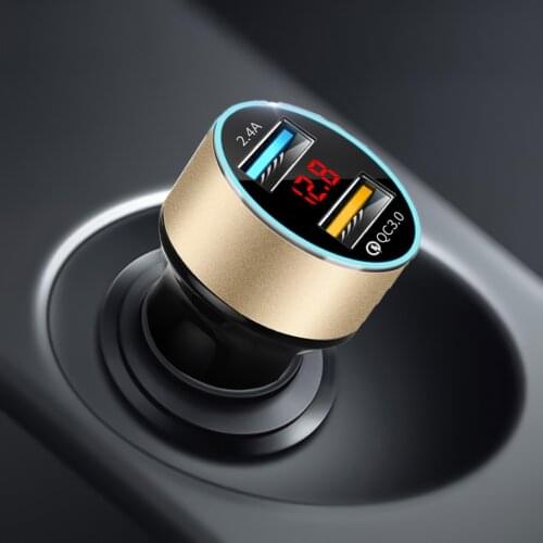 3.1A Car Charger Dual USB Fast Charging QC3.0 Phone Power Adapter For iPhone 12 11 Pro Max 6 7 8 Xiaomi Redmi Huawei