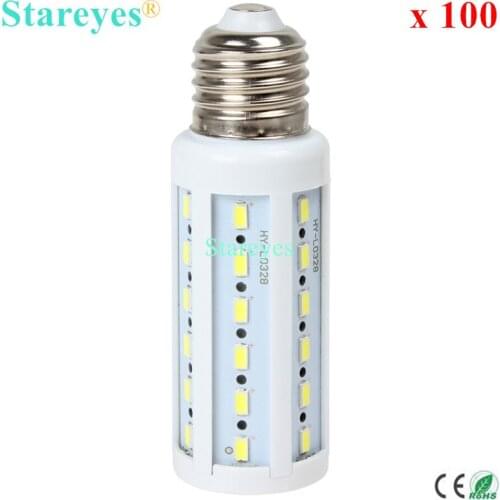 Free shipping 100 pcs 12W 42 LED 5630 5730 SMD E27 E14 B22 LED Corn Bulb corn Light Maize Lamp Lighting Warm/Cool White