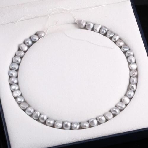 High Quality Natural Freshwater Pearl Grey Loose Beads 10-11 Mm For Jewelry Making DIY Bracelet Earring Necklace Accessory