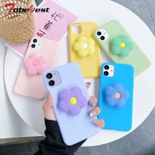 3D Flower Phone Holder Case For Samsung Galaxy A11 A21 A21S A31 A51 A71 A81 A91 A10 A20 A30 A40 A50 A60 A70 A80 M31 M51 Cover