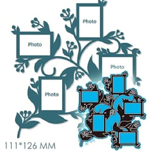 Flower Cutting Dies frame Vine Photo Wall Stencil Die Cut Scrapbooking album DIY christmas Craft Stamps 2021 New cutting dies