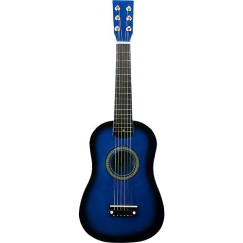 21 Inches Kids Acoustic Toy Wooden Color Guitar Musical Instrumental Toys ChildrenS Beginner Small Guitar Blue