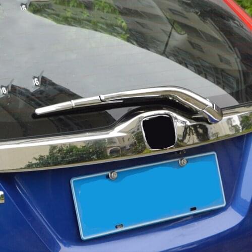 For Honda FIT JAZZ 2014 2015 2016 2017 2018 ABS Chrome car rear Wiper strip frame cover trim strip car styling accessories 4pcs