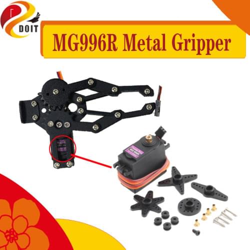 DIY 1DOF Metal Gripper With High Toruqe MG996R Digital Servo For Robot Arm Unassembled Education Toy