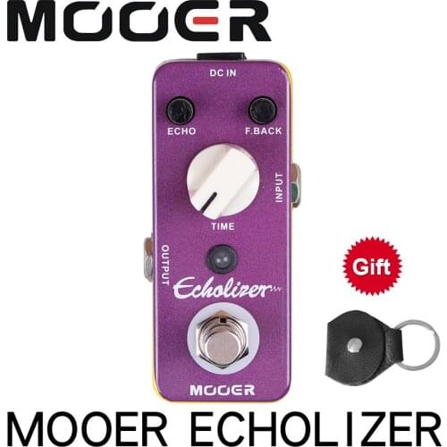 MOOER MDL3 Echolizer Delay Guitar Effect Pedal True Bypass Full Metal Shell 25ms-600ms delay time