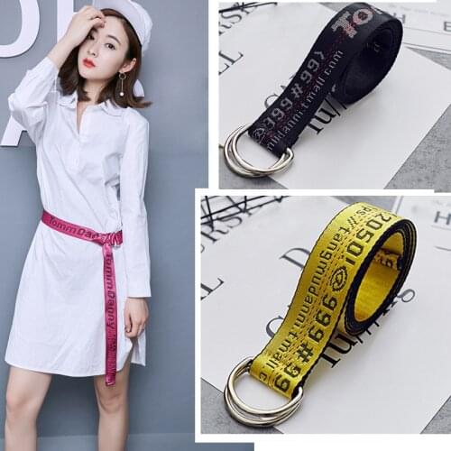 Promotion 45% Off Canvas Embroidered Mens Womens Belts With Double D Buckle Popular In Europe America 2M Super Long Belts