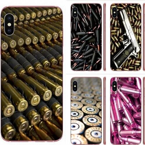 Soft TPU Design For Xiaomi CC9 CC9E Mi 3 4 4i 5 5S 6 6X 8 9 SE Play Plus Pro Lite A1 Mix 2 Note 3 Design Gun And Bullets Pattern