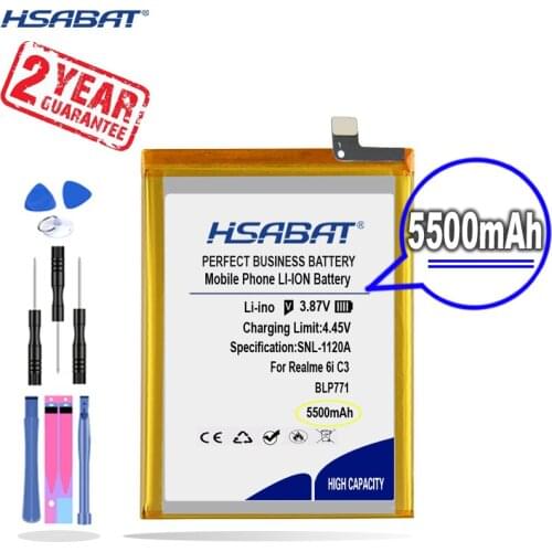 New Arrival [ HSABAT ] 5500mAh BLP771 Replacement Battery for OPPO Realme 6i C3 Narzo 10