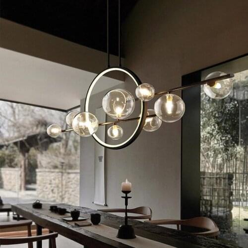 New Design Ball Bubble LED Chandelier Hall Parlor Hanglamp Restaurant Kitchen Bar Lighting Fixtures G9 110-220V Loft Deco