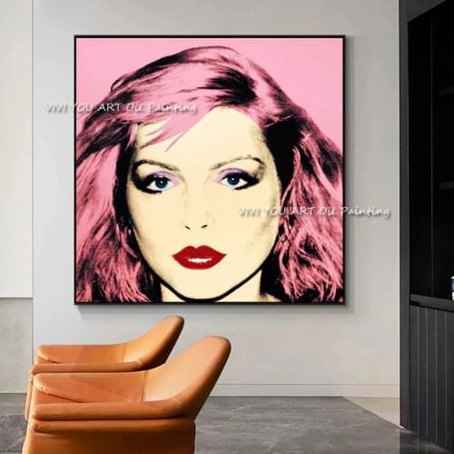 Punk Music Andy Warhol Debbie Harry 100% Handmade Canvas Painting Modern Artwork Pictures Oil Wall Art Decoration For Home Decor