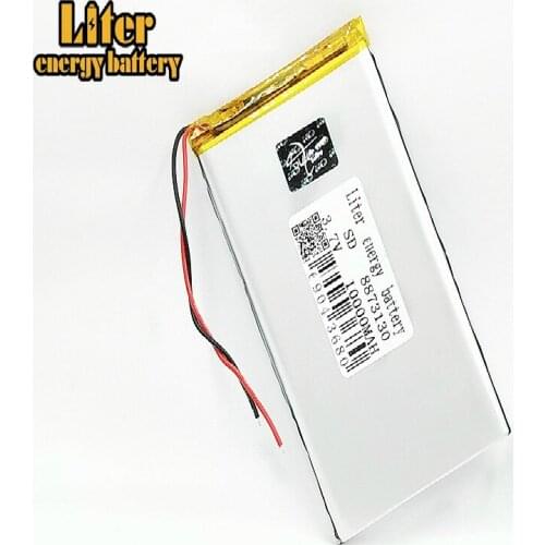 1/2/4Pcs rechargeable lipo battery cell 3.7 V 8873130 10000 mah tablet lithium polymer battery For Tablet DVD GPS Electric Toys