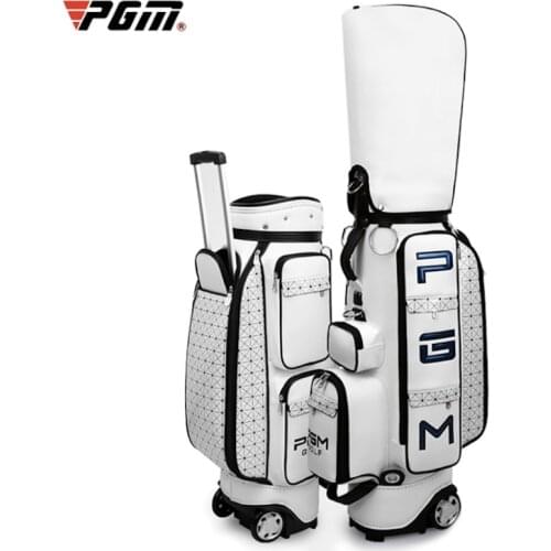 PGM Women Professional Golf Standard Bag Tugball Pack Durable Hard Shell Multifunctional High Capacity PU QB036