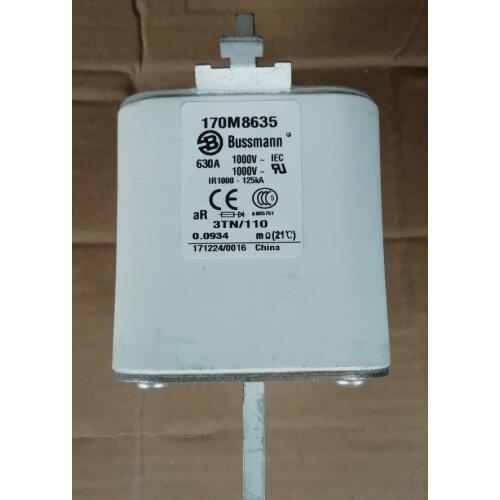 Fuses: 170M8633 500A 1000V / 170M8634 550A / 170M8635 630A 1000V aR