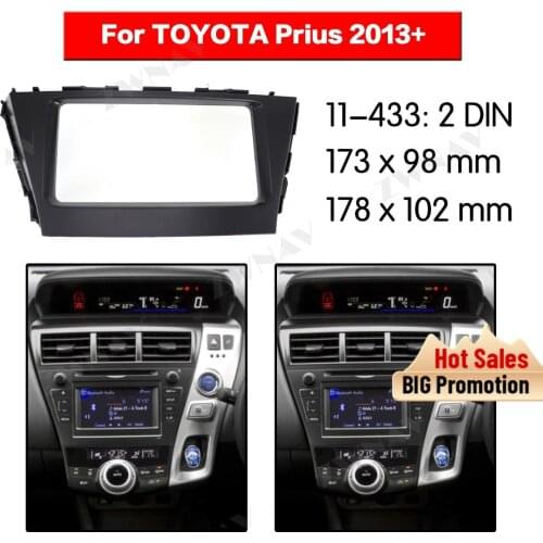 Radio Facia For Toyota Prius 2013+ Bracket dvd player Fascia Car Stereo Radio Installtion Dash