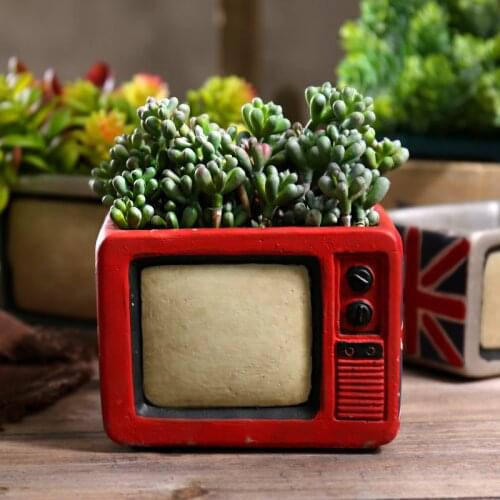 Concrete flowerpot silicone mold creative home plaster handicraft decorative display mold succulent plant cement flower pot mold