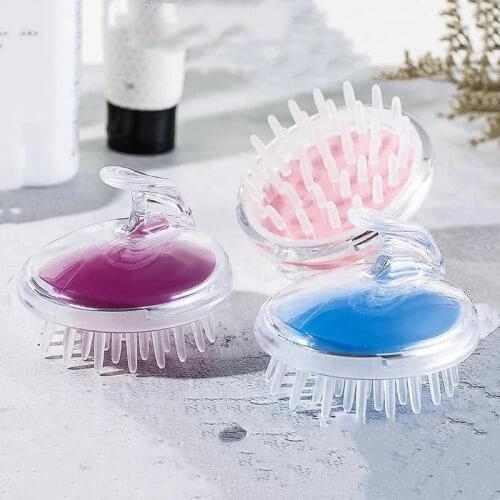 Silicone Head Body Scalp Massage Brush Comb Shampoo Hair Washing Comb Shower Brush Bath Spa Slimming Massage Brush
