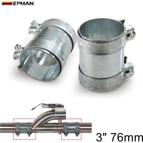3" Exhaust Tube Pipe Connector Joiner 304 SS Clamp Connector 76mm EPLJG76ST