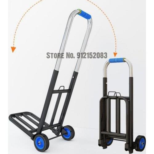 Trolley Folding Luggage Trailer Portable Shopping Cart Small Trolley Pull Truck Truck Home Grocery Small Trolley