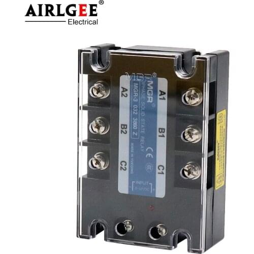 Solid state relay MGR-3 032 3860Z SSR-60DA 60A 380VAC 3~32VDC DC-AC Three phase solid state relay