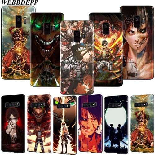 WEBBEDEPP Attack On Titan art Case for Samsung Note 8 9 10 S6 S7 S8 S9 S10 S10e S20 ultra A71 A51 A81 A91 Lite Edge Plus