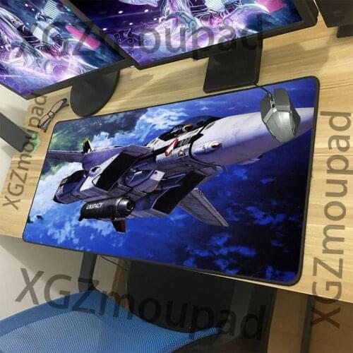 XGZ Large Mouse Pad Black Exquisite Lock Edge Aircraft Fighter PC Laptop Desk Mat Rubber Non-slip Custom Personalized Carpet Xxl
