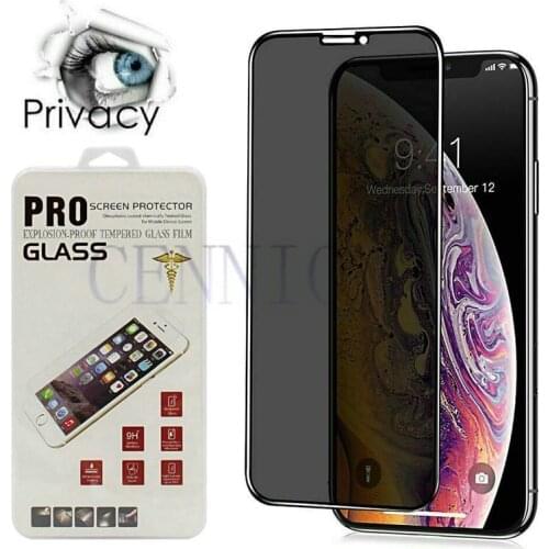 Anti Peek Privacy Tempered Glass Screen Protector For iPhone 13 12 6.1 6.7 Pro Max 11 5.8 6.5 5.5 Inch 100 add Retail Packaging