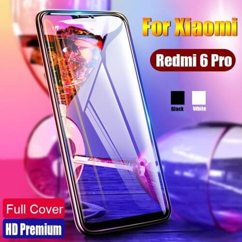 2pcs 5D Protective glass on ksiomi redmi note 5 6 pro plus 4x for xiaomi mi a2 lite Full Glue glas tempered protecting film