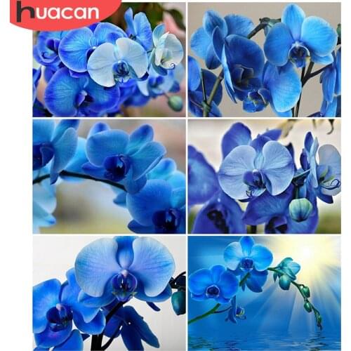 HUACAN 5D DIY Diamond Painting Flower Diamond Embroidery Full Square Mosaic Rhinestone Cross Stitch Wall Art