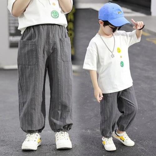 Anti-mosquito Spring Autumn Casual Pants Boys Kids Trousers Children Clothing Teenagers Sport In Stock High Quality