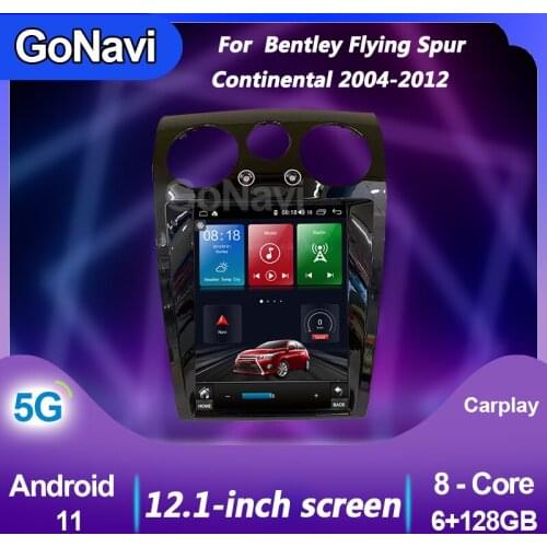 GoNavi Car Radio For Bentley Flying Spur Continental 12.1" Android 11 Stereo receiver Central Multimedia Player Gps 2004-2012