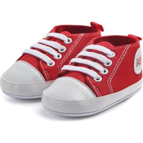 Boy Girl Baby Shoes Letter Patchwork Sneaker Cotton Soft Anti-Slip Sole Newborn Infant First Walkers Toddler Casual Canvas Crib