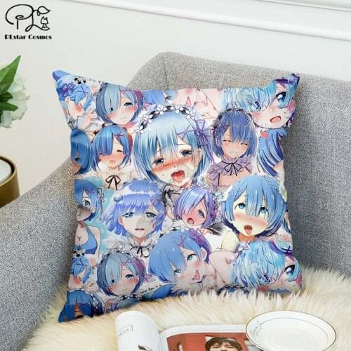 Re Zero Starting Life in Another World 3D printed Polyester Decorative Pillowcases Throw Pillow Cover Square Zipper Pillow cases