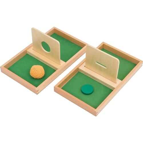 Infant Toys Wooden Imbucare Board With Knit Ball/ Disc Monterssori Materials for Toddler Preschool Early Education