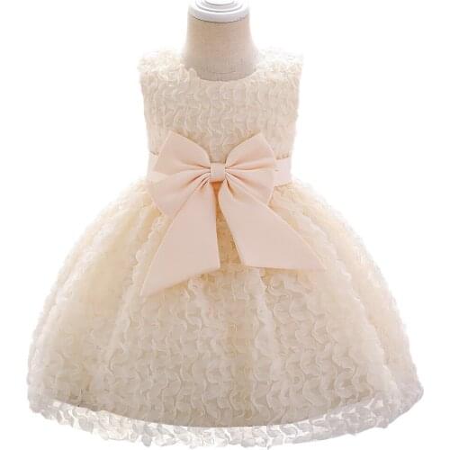 Photograph Dress For Kids Dresses For Girls Lace Bowknot Princess Dress Children Evening Party Dress Flower Girls Wedding Dress