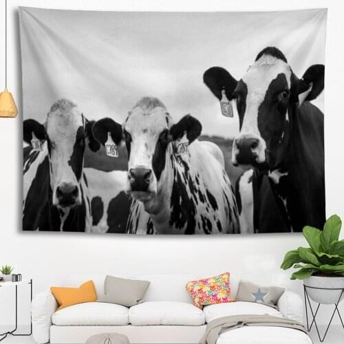 Custom Animals Cow Tapestry wall hanging tapestry home decoration rectangle bedroom wall art tapestry 140X250cm