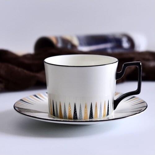 Ins Hot 2021 New Coffee Set Nordic Style 200ml Modern Coffee Tea Cup and Saucer