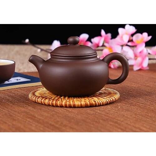 Ceramic Chinese Tea Set Antique Small Teapot Yixing Zisha Pot Handmade Zhu Ni XiShi Pot Filter Brewing Teapot