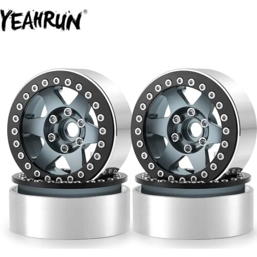 YEAHRUN 2.2" Beadlock Wheel Rim Metal Wheel Hub for 1/10 RC Crawler Axial Wraith 90048 RR10 SCX10 TRX4 Wheels Tires Parts