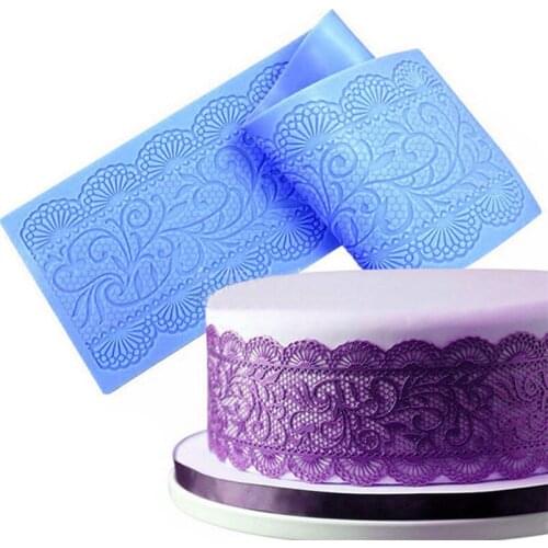 Lace Silicone Mats Surafcraft Texture Lace Mold Flower For Fondant Embosser Accessories Sugar Paste Cake Decorating To