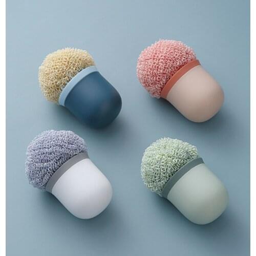 Kitchen with Handle Washing Pot Brush Kitchen Cleaning Brush Decontamination Cleaning Ball Pot Brush Kitchen Cleaning Brush