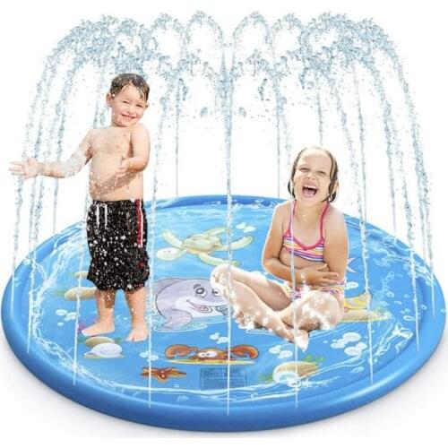 Summer Outdoor Spray Water Cushion PVC Inflatable Spray Water Toys for Children Play Water Mat Games Beach Lawn Sprinkler Pads