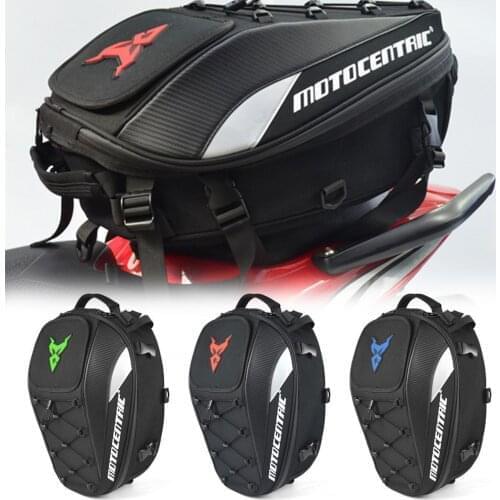 New Motorcycle Waterproof Back Saddle Helmet Tail Luggage Bags Box Rear Seat Bag Motorbike Saddle Bags Durable Rider Backpack