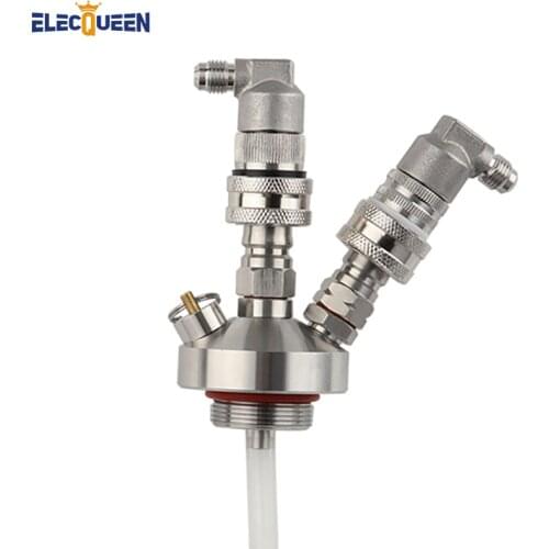 New Stainless Steel Beer Growler Spear Mini Keg Tap Dispenser with Quick Connects ball lock for Craft Mini Growler
