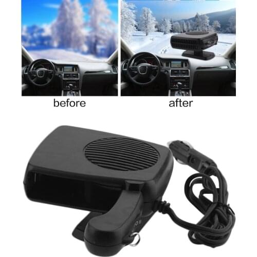 New Car Heater Heating Fan 2 in 1 12V/24V Dryer Windshield Demister Defroster for Vehicle Portable Temperature Control Device