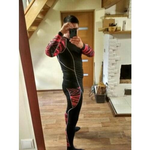 New Compression Quick Dry Tight Tracksuit Men Training Fitness Long Sleeve Shirt Pants Male O-Neck Gym Running Set Sport Suit