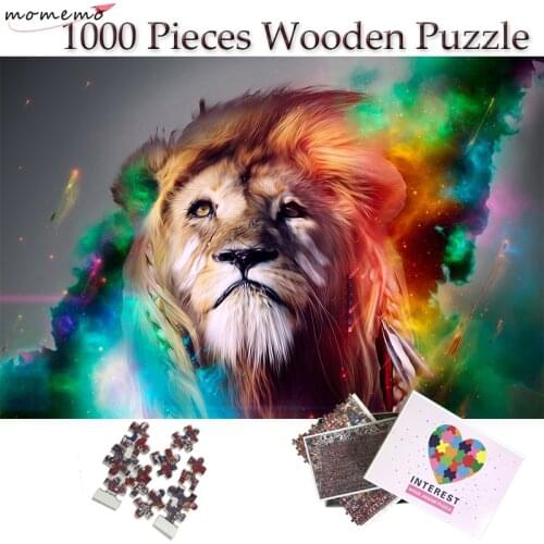 MOMEMO Star Lion Puzzle Interesting Wooden 1000 Pieces Growups Jigsaw Puzzle Fantasy Puzzle Toys for Children Adults Teenagers