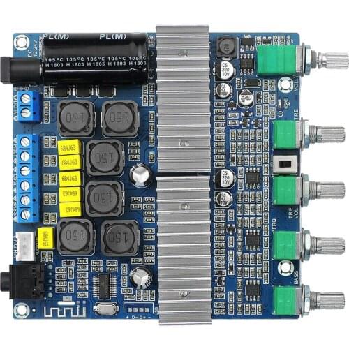 Bluetooth 5.0 Audio Amplifier Board Amps Amplificador 2.1 Channel 2x50W+100W